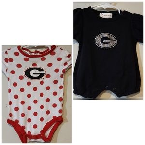 Bundle of 2 University of Georgia Rompers